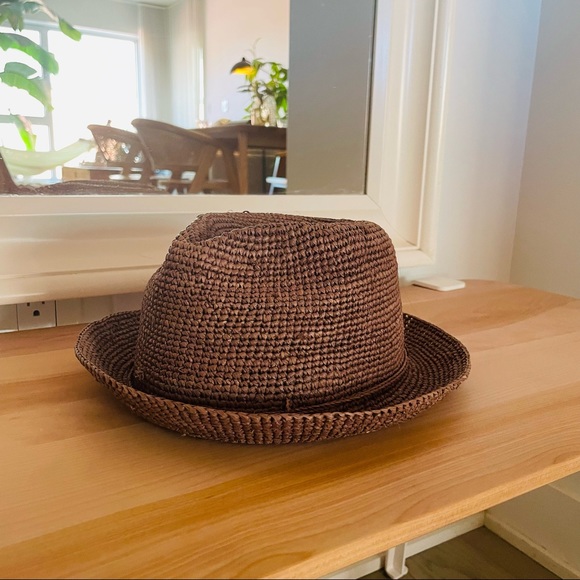 Original Australian Kaminski brown raffia hat - Picture 2 of 11